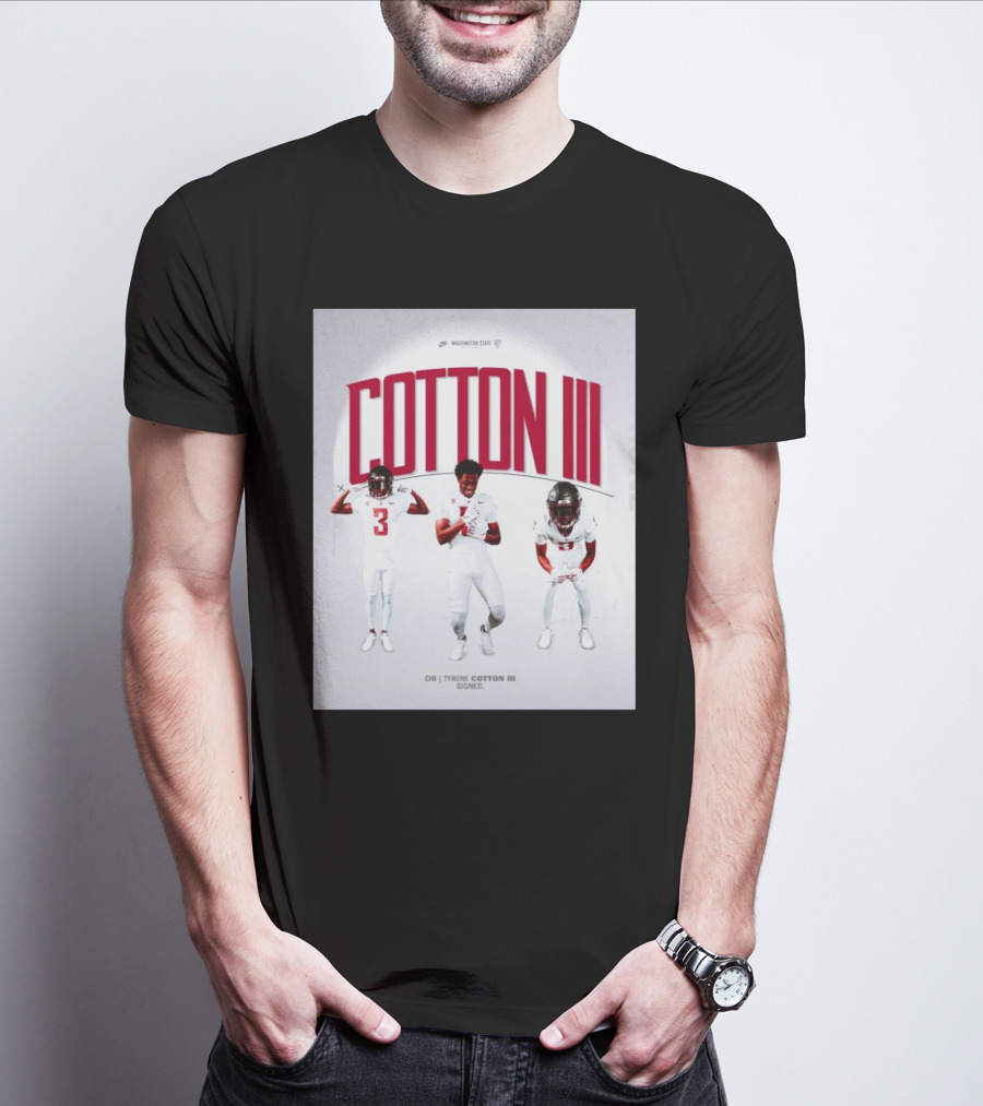Washington State Cougars Football Tyrone Cotton III Welcome To The Palouse T-Shirt