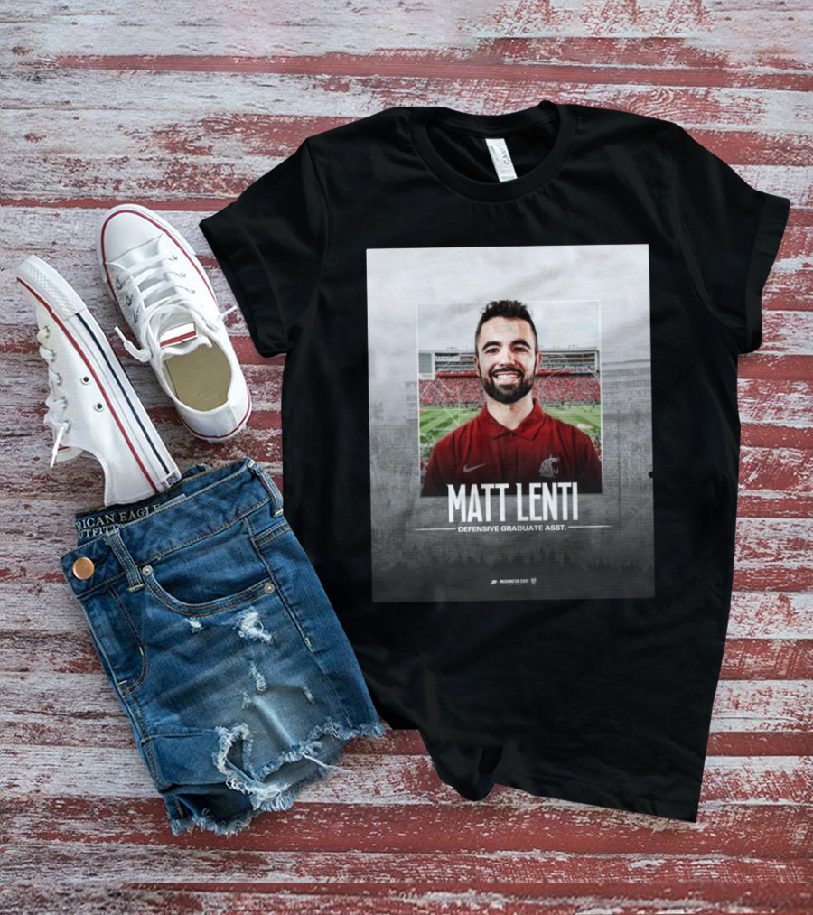 Matt Lenti Defensive Graduate Asst Washington State Cougars Palouse Football T-Shirt