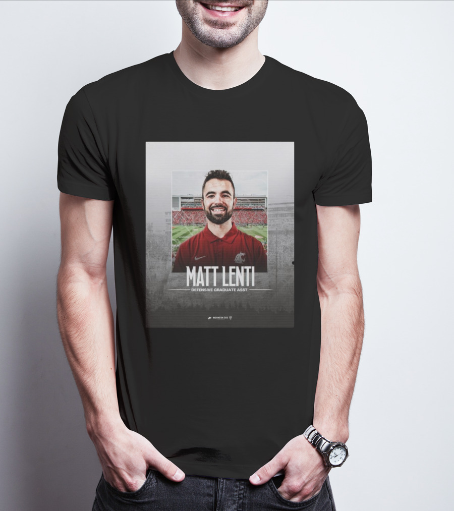 Matt Lenti Defensive Graduate Asst Washington State Cougars Palouse Football T-Shirt