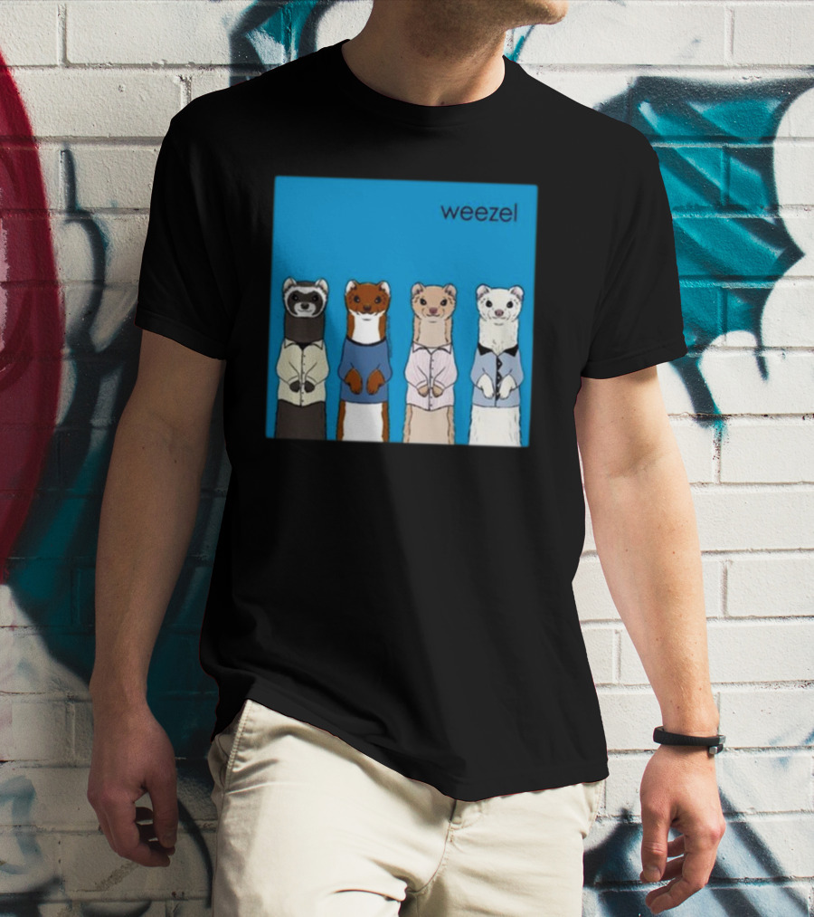 Weezel Weasel In Colorful Outfits Quartet T-Shirt