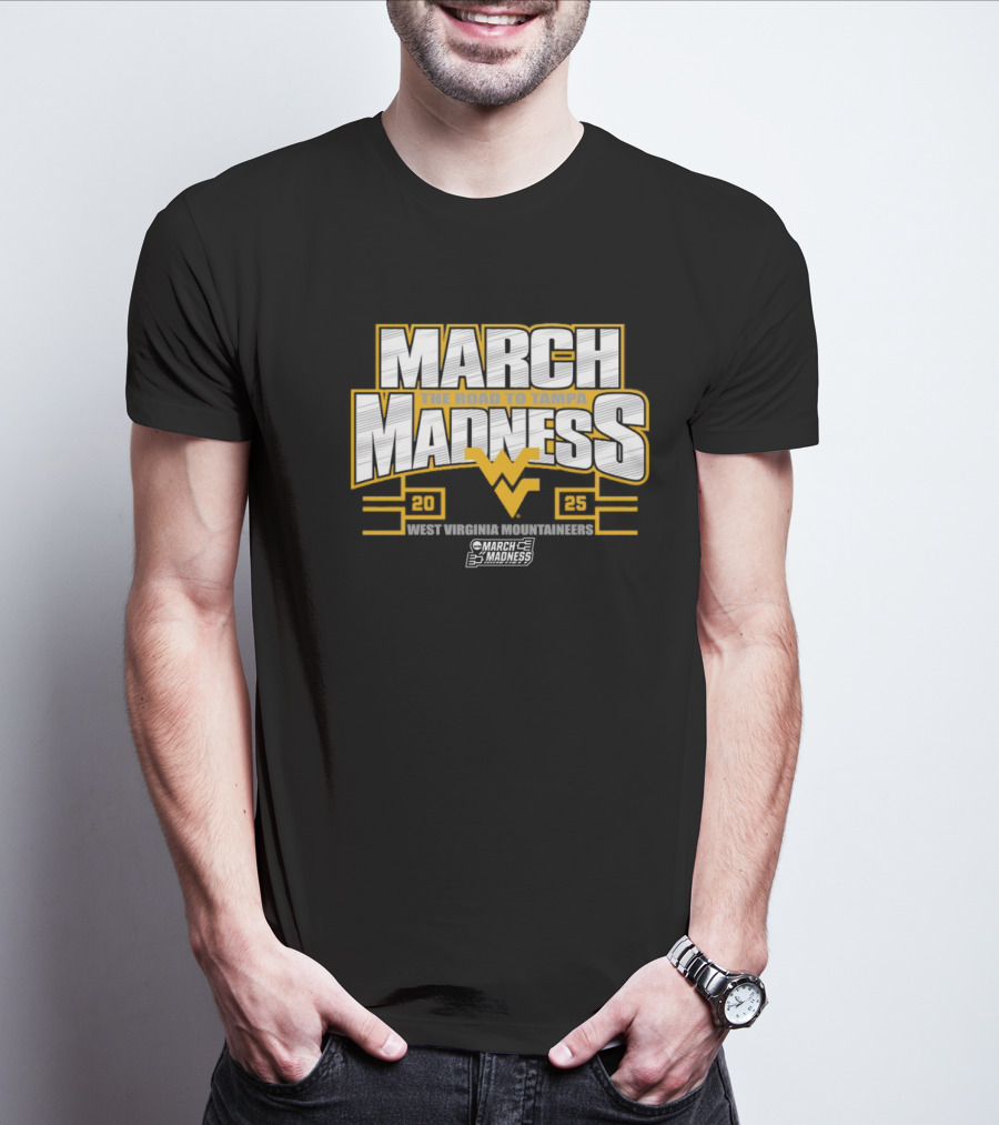 West Virginia Mountaineers 2025 NCAA March Madness The Road To Tampa T-Shirt