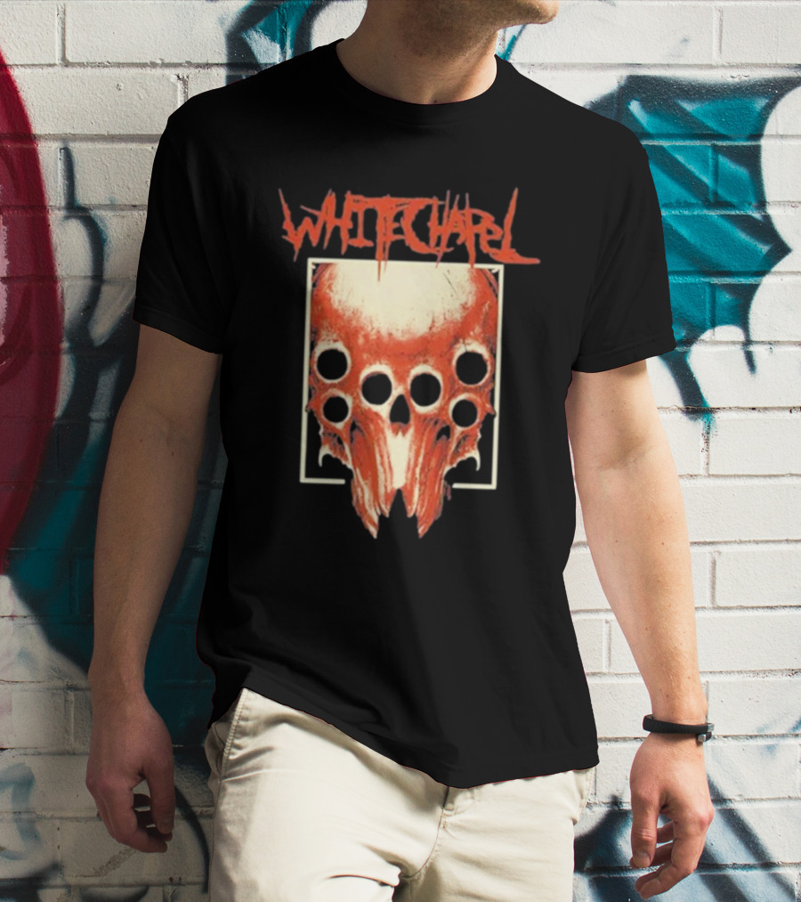 Whitechapel Skull Bone With Red Cult Woods Imagery T-Shirt