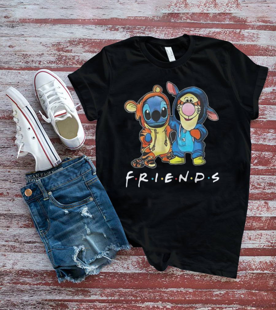 Winnie The Pooh Tigger And Stitch Friends Disney Collaboration T-Shirt