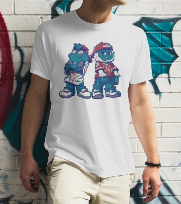 2 Kewl 4 School April Fools 2025 Hip Hop Cartoon Characters In Caps And Sneakers T-Shirt