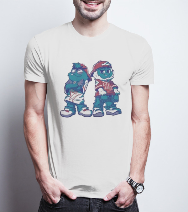 2 Kewl 4 School April Fools 2025 Hip Hop Cartoon Characters In Caps And Sneakers T-Shirt