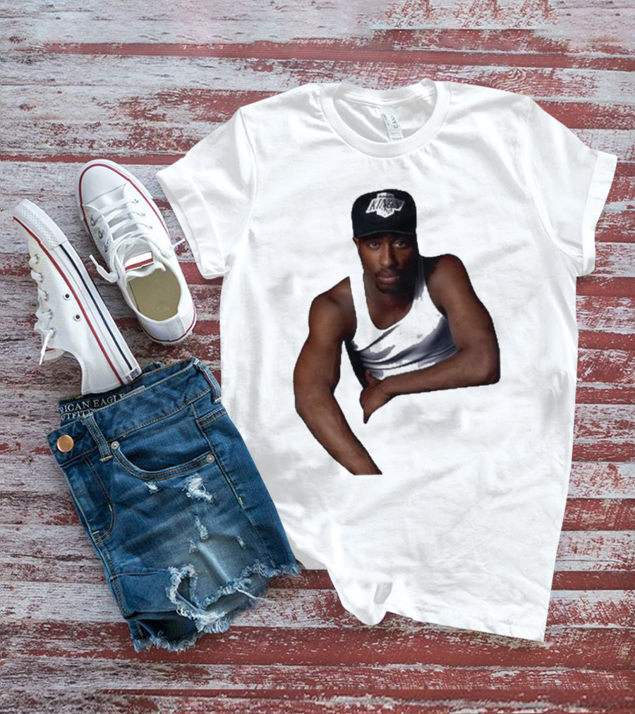 2PAC LA Kings Hat Image T-Shirt