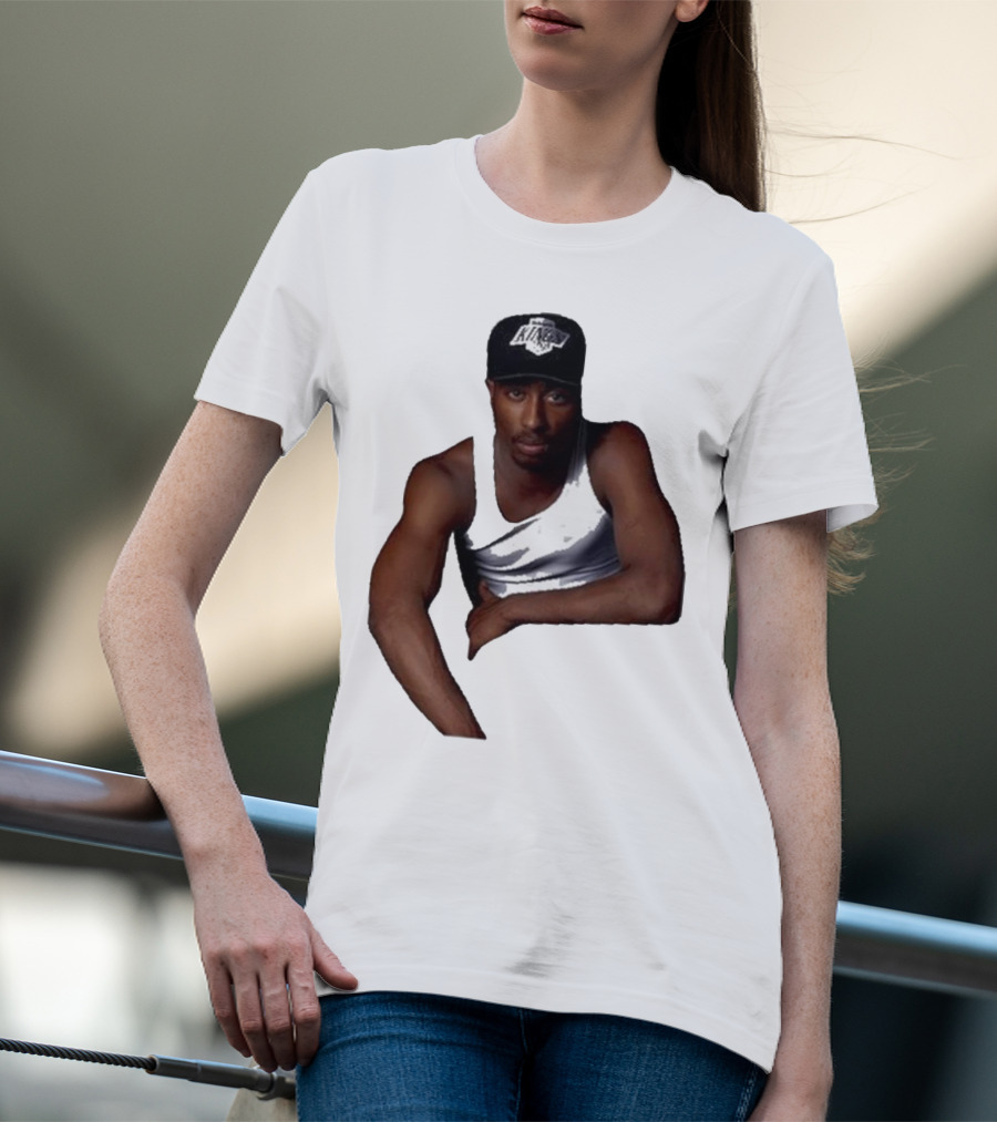 2PAC LA Kings Hat Image T-Shirt