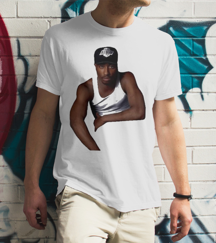 2PAC LA Kings Hat Image T-Shirt