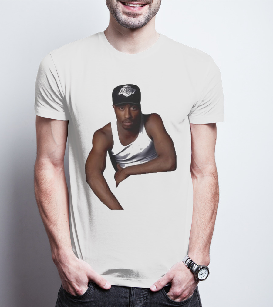 2PAC LA Kings Hat Image T-Shirt