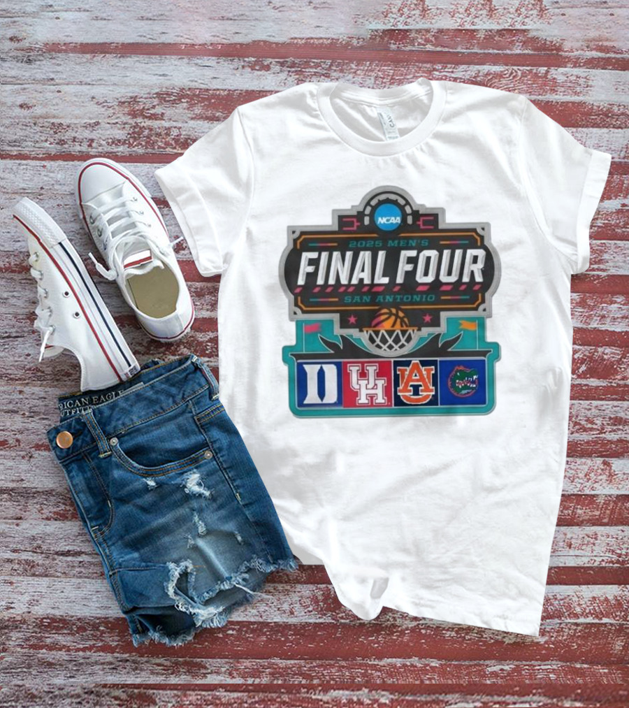 2025 NCAA Men's Final Four San Antonio Duke Houston Auburn Florida Gators T-Shirt
