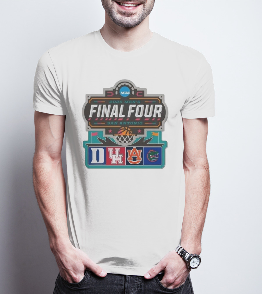 2025 NCAA Men's Final Four San Antonio Duke Houston Auburn Florida Gators T-Shirt