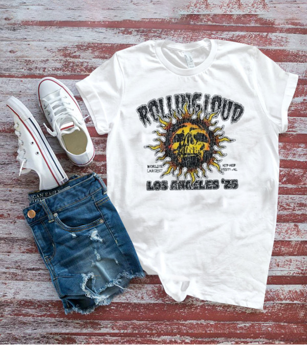 Rolling Loud Los Angeles 2025 Skull Sunburst Graphic T-Shirt