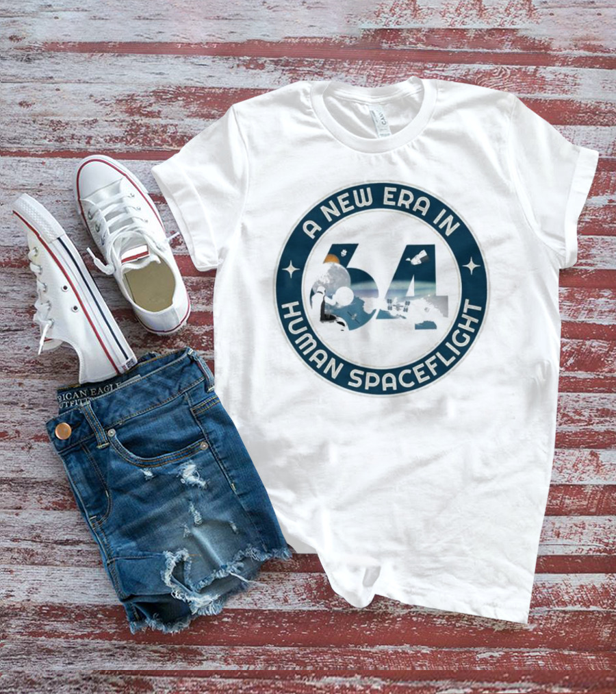 A New Era In Human Spaceflight 64 Astronaut Moon Exploration T-Shirt