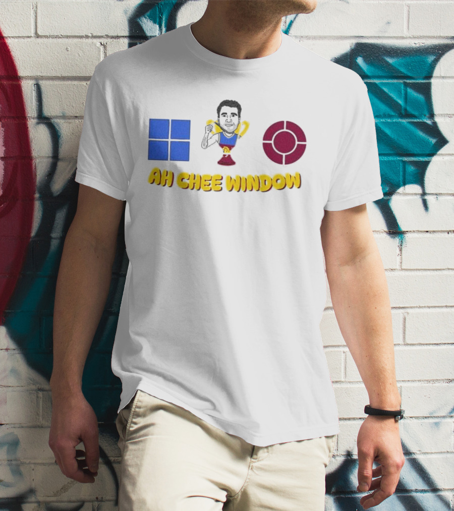 Ah Chee Window Callum Ah Chee Brisbane Lions Blue Red Symbol T-Shirt