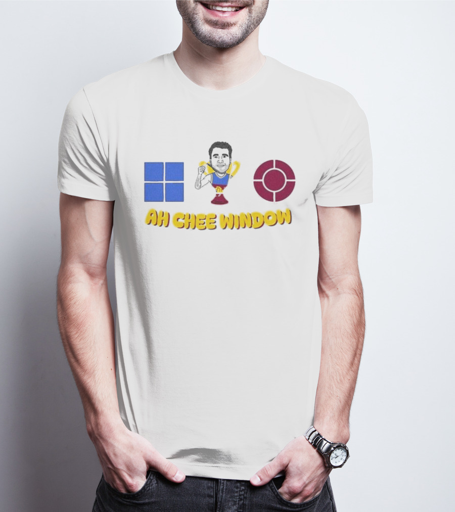 Ah Chee Window Callum Ah Chee Brisbane Lions Blue Red Symbol T-Shirt