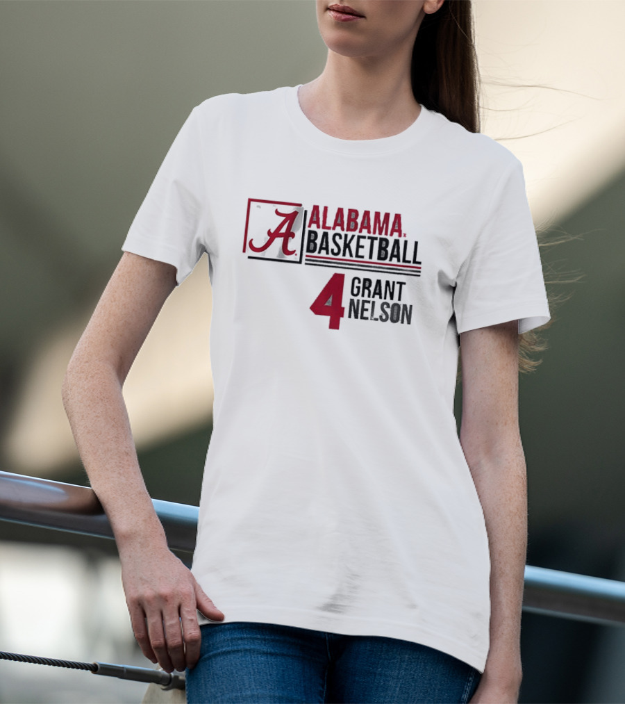 Alabama Grant Nelson Basketball Jersey Number 4 T-Shirt