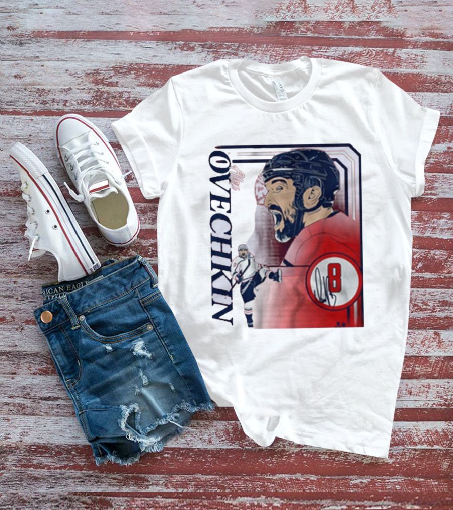 Alexander Ovechkin Dynamic Hockey Collage Number 8 T-Shirt