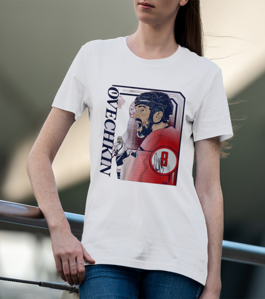 Alexander Ovechkin Dynamic Hockey Collage Number 8 T-Shirt