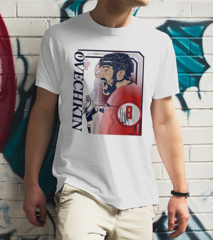 Alexander Ovechkin Dynamic Hockey Collage Number 8 T-Shirt