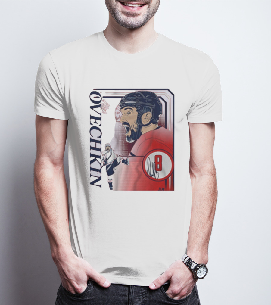 Alexander Ovechkin Dynamic Hockey Collage Number 8 T-Shirt