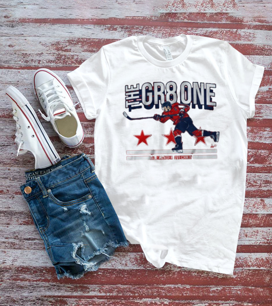 The GR8 One Alexander Ovechkin Hockey Player With Stars And Stick T-Shirt