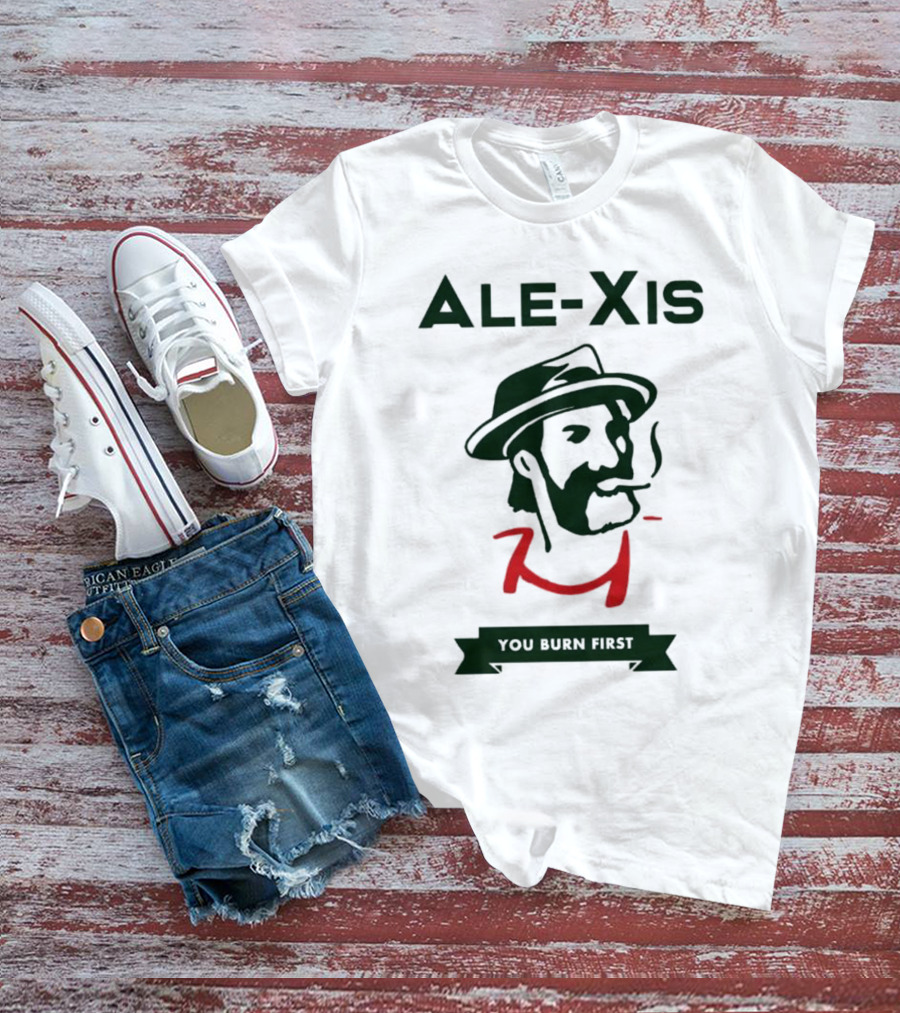 ALE-XIS You Burn First Smoking Man Fedora Illustration T-Shirt