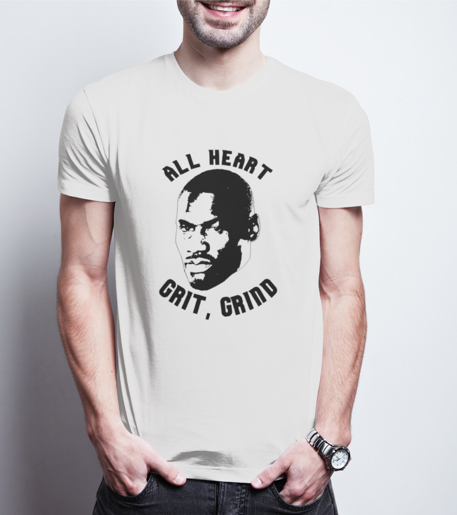 All Heart Grit Grind Iconic Tony Allen Face Outline T-Shirt