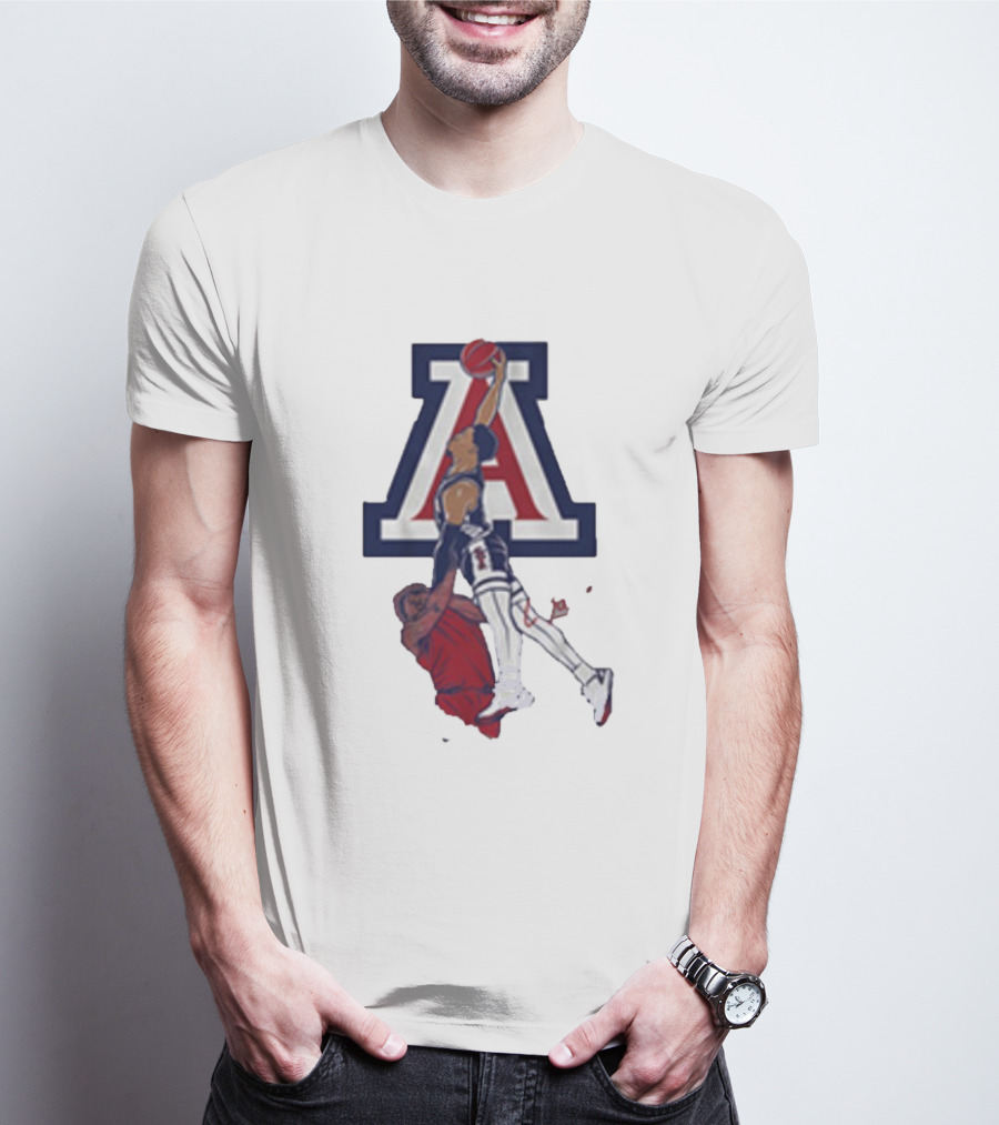 Arizona Basketball Caleb Love Dunking Over Defender T-Shirt