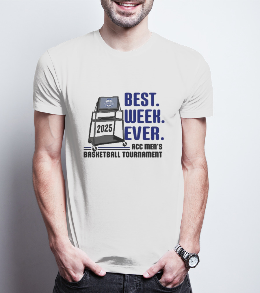 Best Week Ever ACC Men's Basketball Tournament 2025 Retro TV T-Shirt