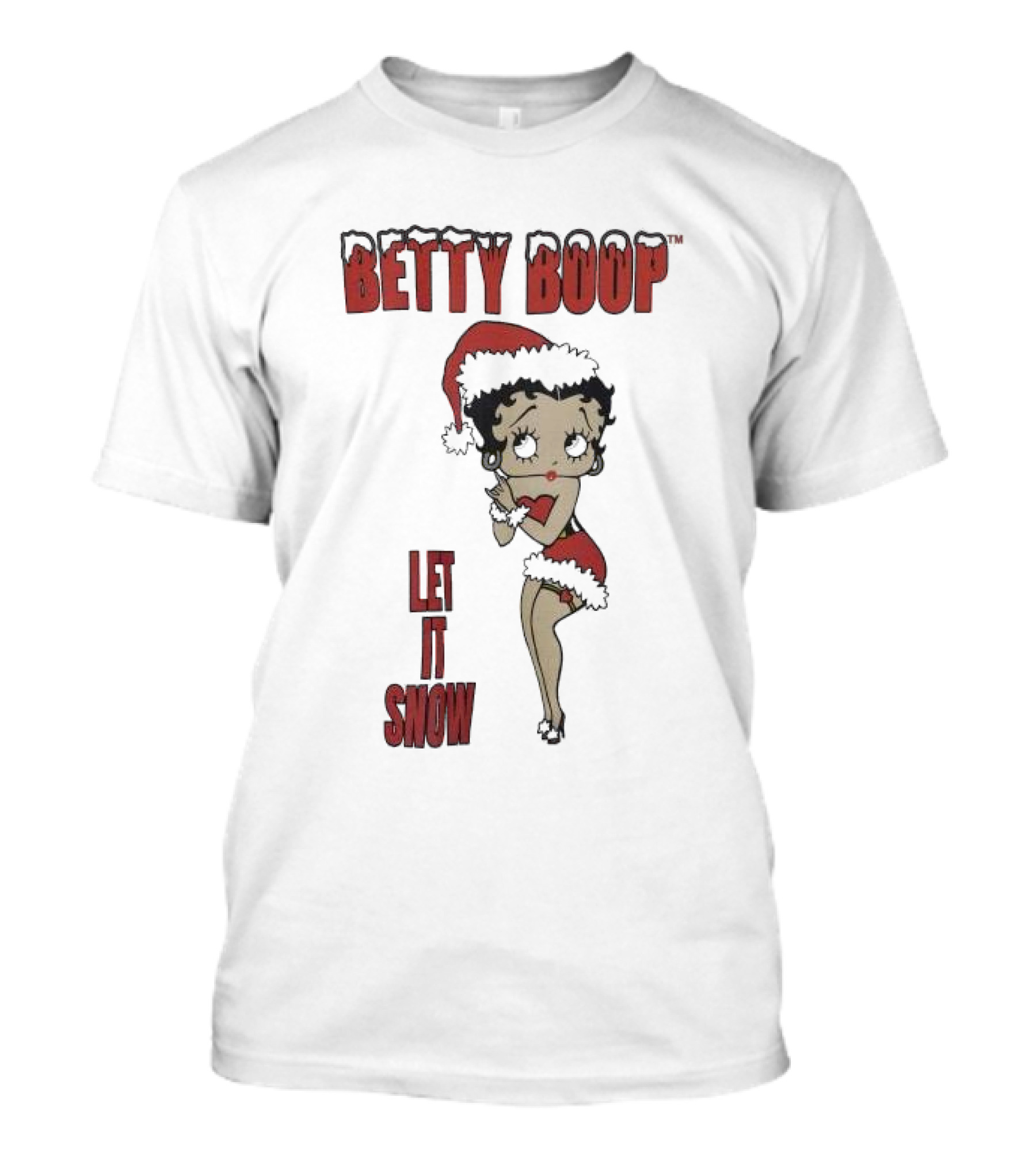 Betty Boop Santa Outfit Let It Snow T-Shirt