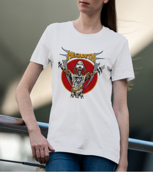 Megadeth Vic Rattlehead Robot With Cross Beyond Human T-Shirt