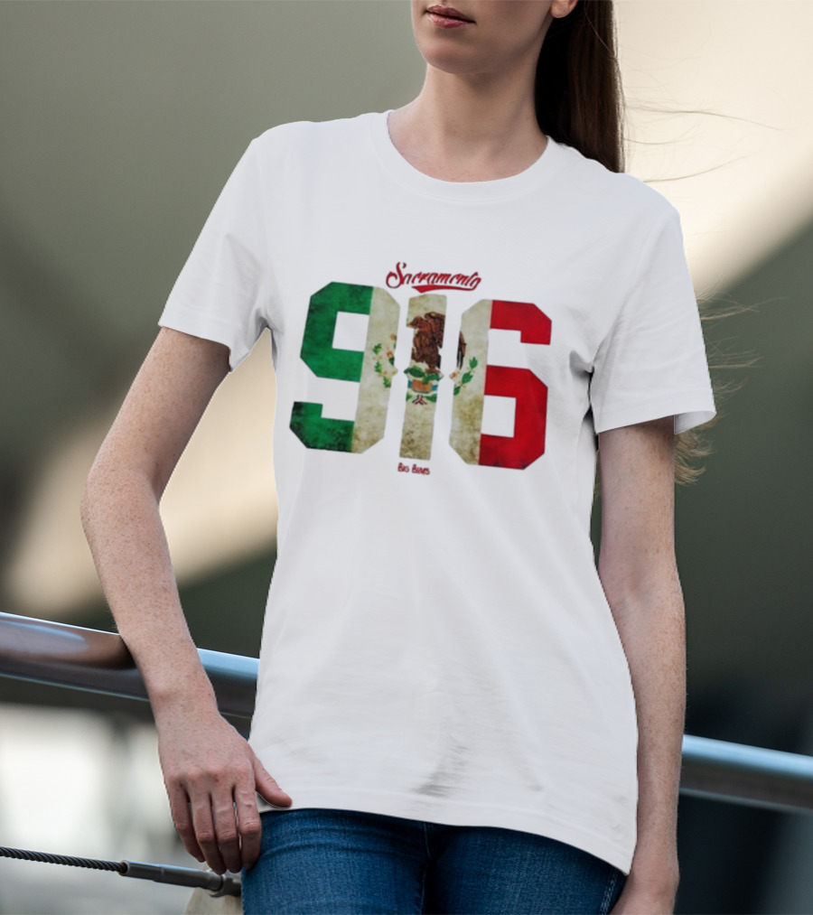 Sacramento 916 Big Boys Mexican Flag Design T-Shirt