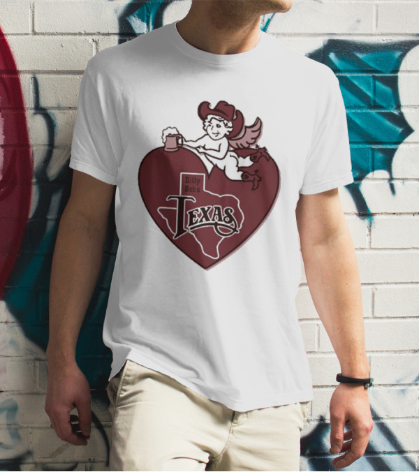 Billy Bob’s Texas Cupids Heart With Cowboy Hat And T-Shirt