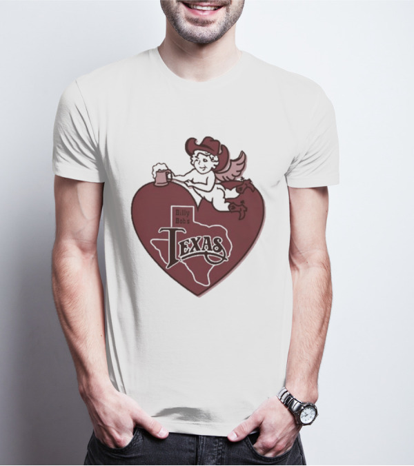 Billy Bob’s Texas Cupids Heart With Cowboy Hat And T-Shirt