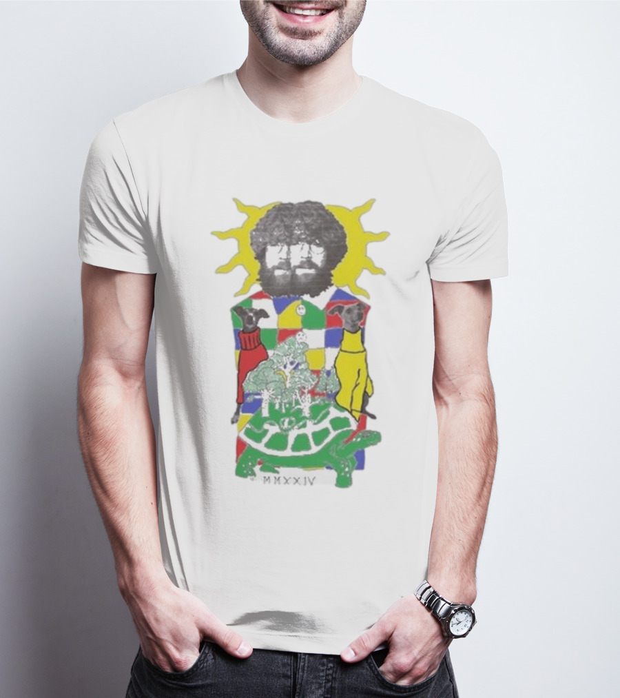 JW Francis Born Losers Records Sunburst Patchwork Dogs And Tortoise MMXXIV T-Shirt