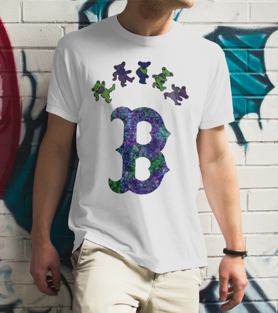 Boston Red Sox Grateful Dead Bears 2025 Event Night T-Shirt