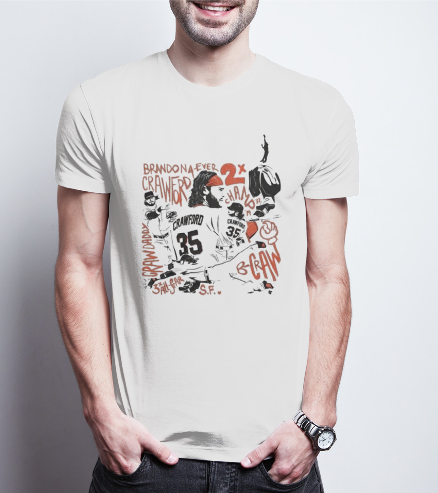 Brandon Crawford Forever Two Time Champion San Francisco Giants S.F. T-Shirt