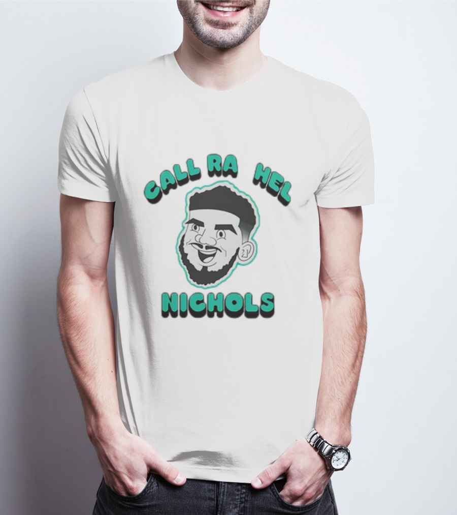 Call Rachel Nichols Cartoon Face With Beard T-Shirt