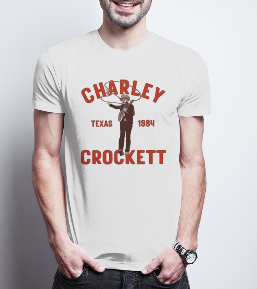 Charley Crockett Texas 1984 Lasso Cowboy T-Shirt