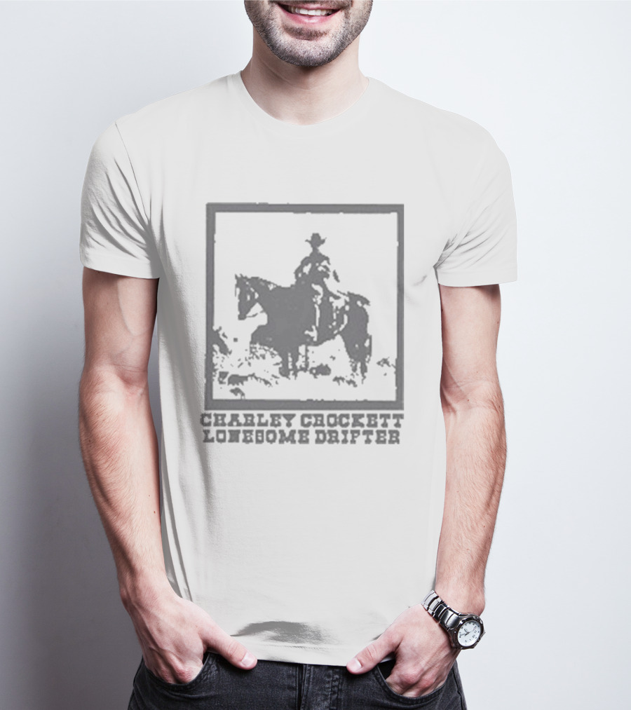 Charley Crockett Lonesome Drifter Cowboy On Horseback T-Shirt