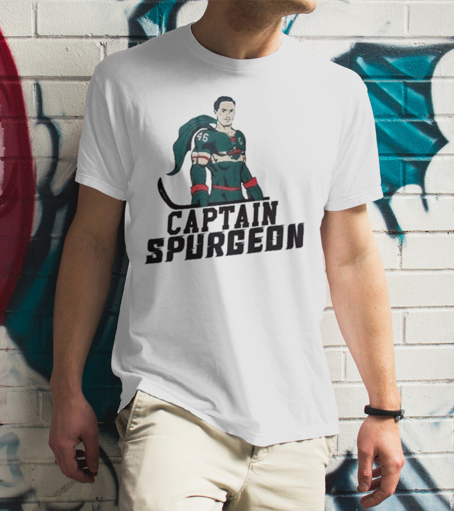 Captain Spurgeon Ice Hockey Superhero T-Shirt