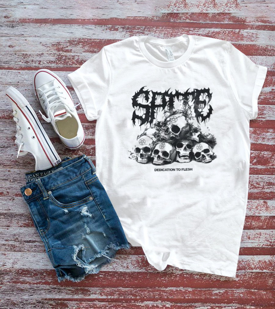Catacombs Spite Skull Dedication To Flesh T-Shirt