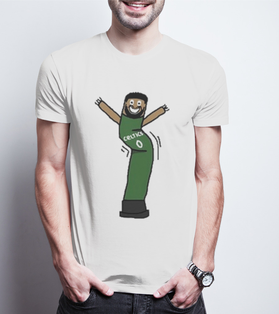 Celtics Jayson Tatum Inflate-Tum Cartoon T-Shirt