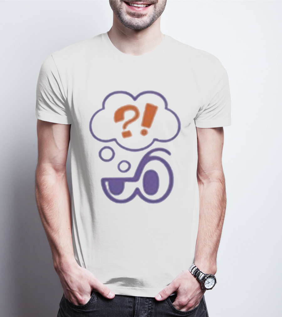 Clooless Core Bubble Brain Question Mark Exclamation Point T-Shirt