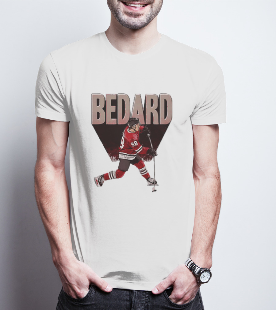 Connor Bedard Chicago Blackhawks NHL Hockey Number 98 Vintage Style T-Shirt