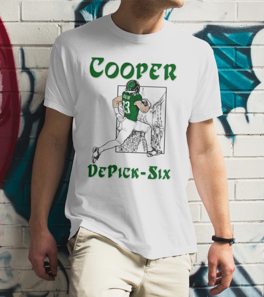 Cooper DePick-Six Cooper Philadelphia Eagles Football Player Illustration T-Shirt