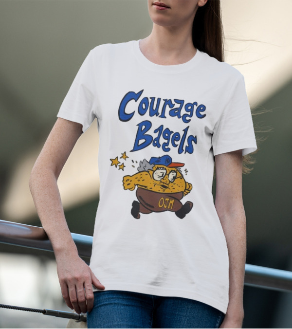 Courage Bagels OJM Character With New York Mets Cap T-Shirt