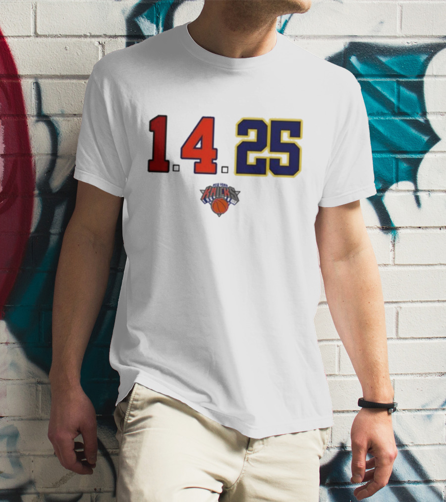 Derrick Rose Numbers 14 25 New York Knicks T-Shirt