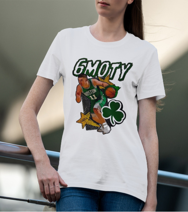 Boston Celtics Derrick White Payton Pritchard 6Moty Shamrock Basketball T-Shirt