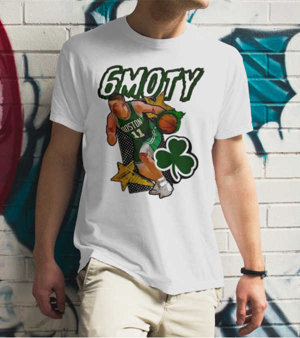 Boston Celtics Derrick White Payton Pritchard 6Moty Shamrock Basketball T-Shirt